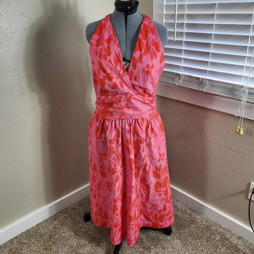 Boston Proper Cabana Dress Size 16 NWOT Floral Fit and Flare Dress